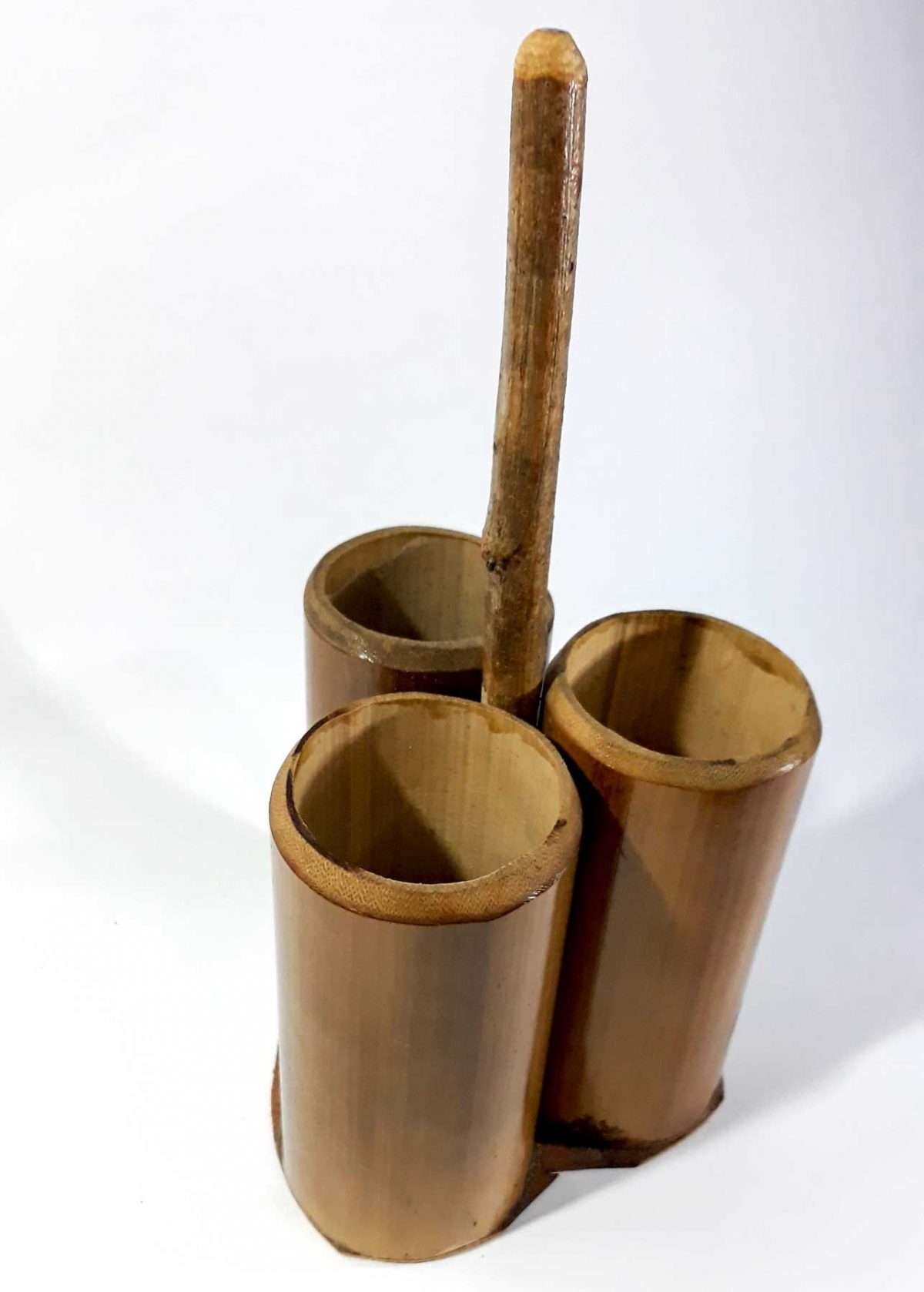lapicera de bambu para escritorio - artesanias mexicanas