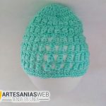 Gorro Tejido a Crochet Verde Turquesa