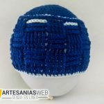 Gorro tejido a Crochet Azul